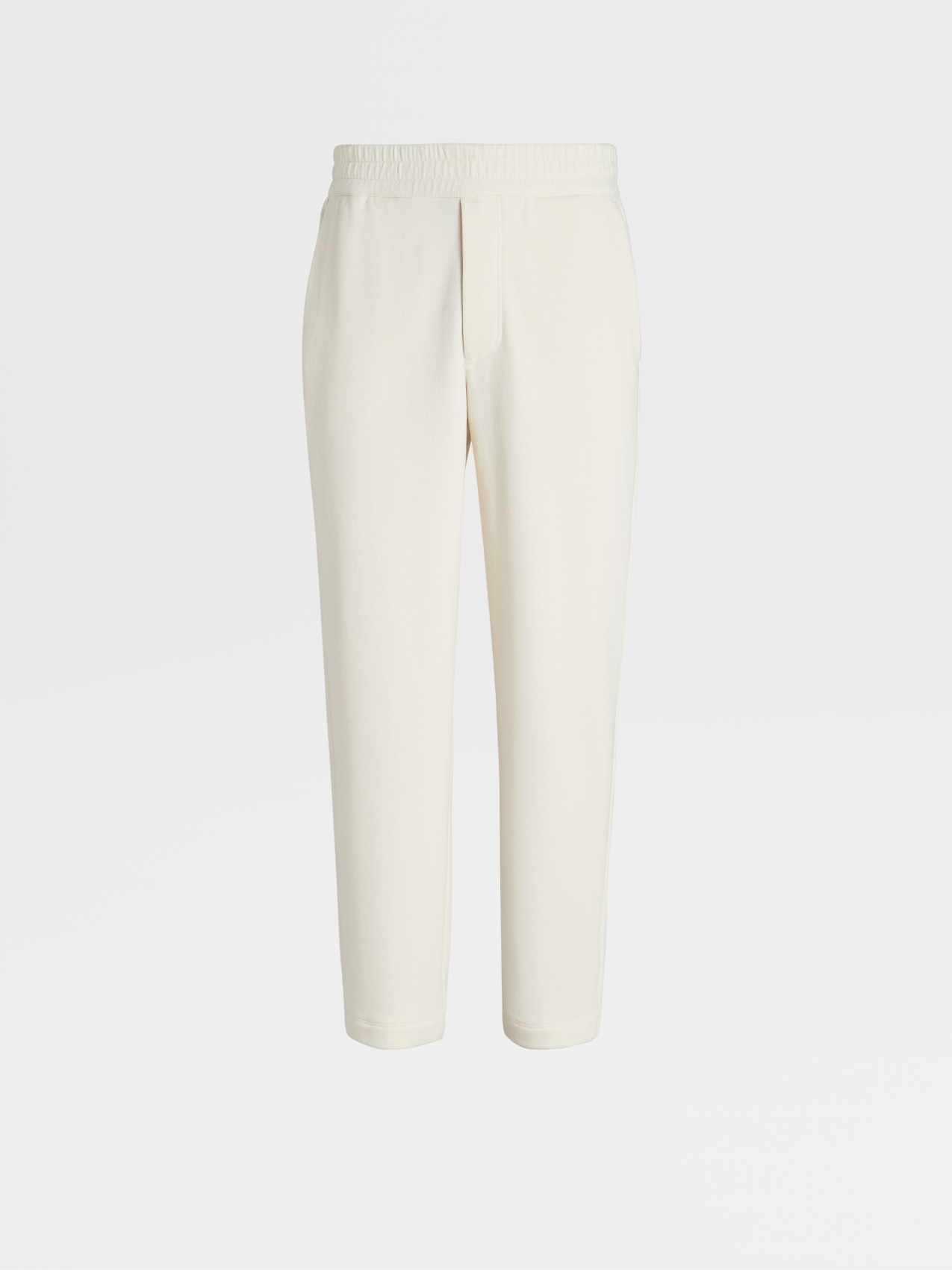 White Cotton and Cashmere Jogger Pants